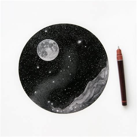 Phases Of The Moon Sketch at PaintingValley.com | Explore collection of ...