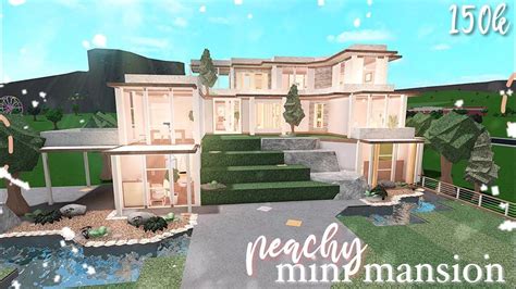 Bloxburg: Peachy Mini Mansion | Speed Build | House plans mansion, Mini ...