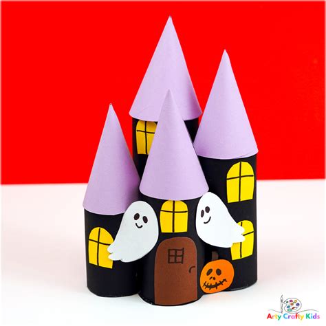 Paper Roll Halloween Haunted House Craft - Arty Crafty Kids