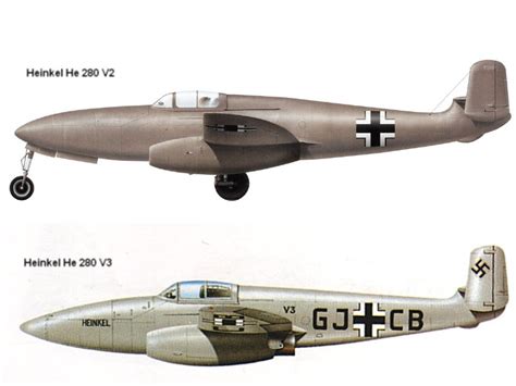 AVIÕES MILITARES: Heinkel He 280 - O primeiro caça a jato