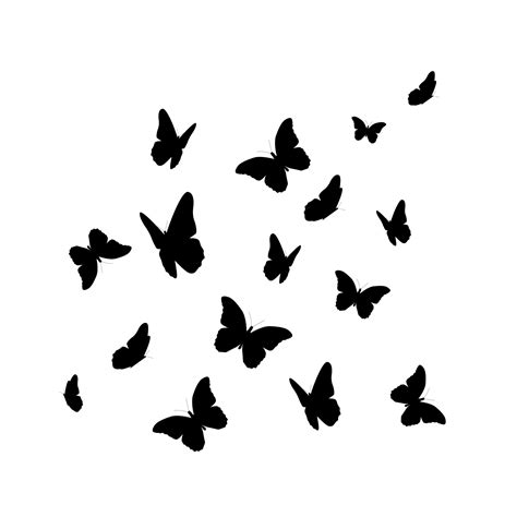 Flying Butterfly Silhouette Vector Art, Icons, and Graphics for Free ...