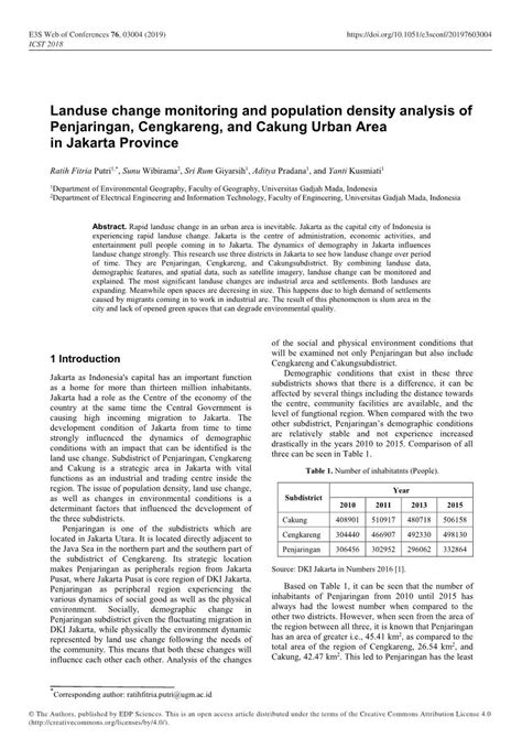 Landuse Change Monitoring and Population Density Analysis of ...