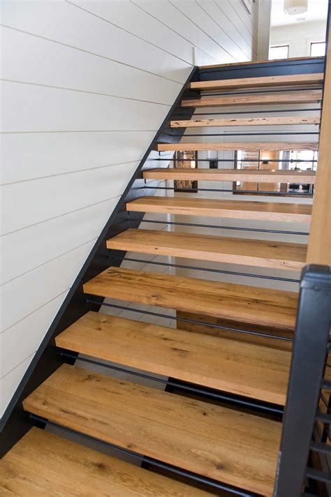 Reclaimed White Oak Stair Treads | Staircase design modern, Oak stairs ...