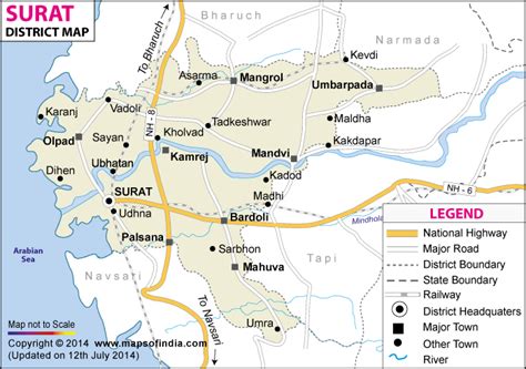 Surat District Map