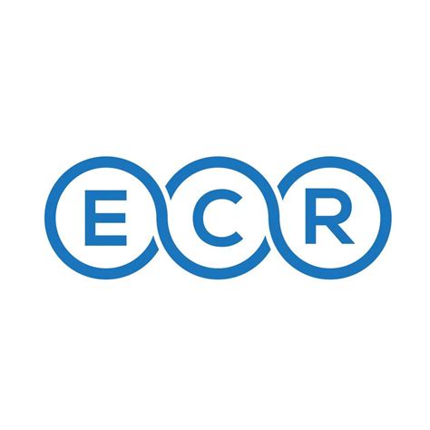 ECR letter logo design on black background.ECR creative initials letter ...