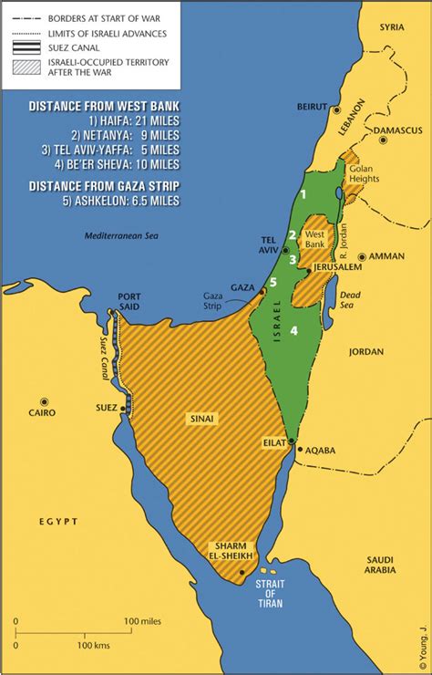 Land Occupied By Israel After the 1967 War Source - Maps on the Web