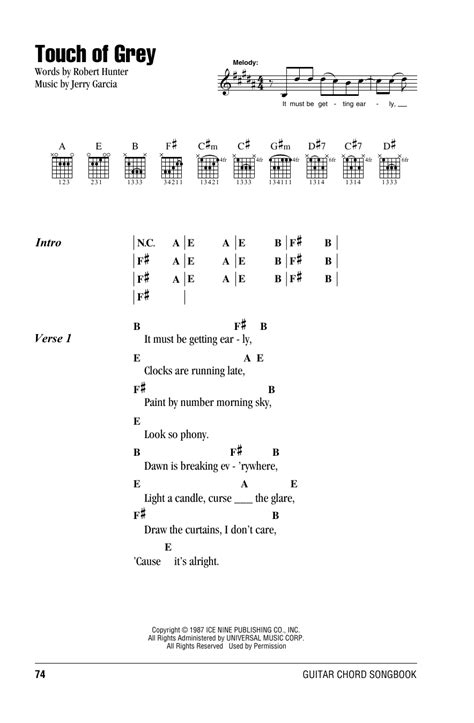 Touch Of Grey by Grateful Dead - Guitar Chords/Lyrics - Guitar Instructor