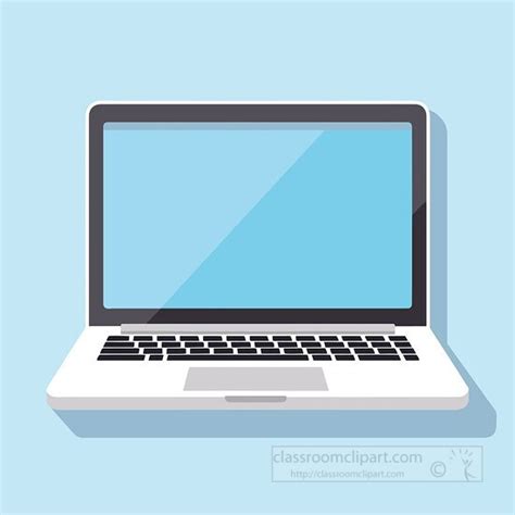 Computer Clipart-simple open laptop computer