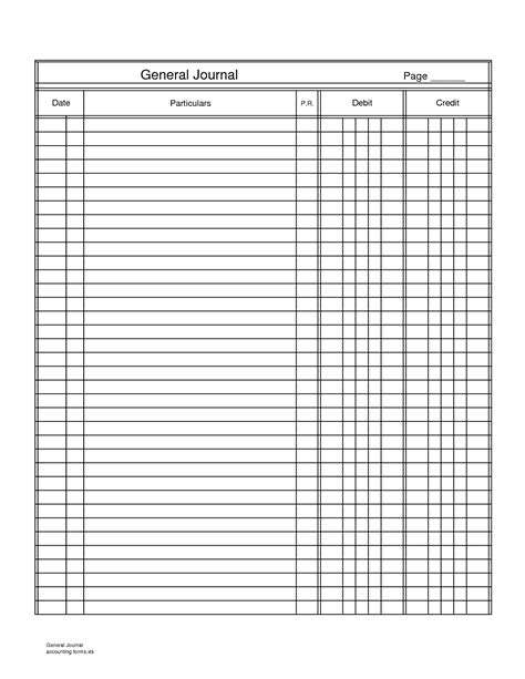 Journal Entry Worksheets Accounting