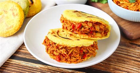 Jackfruit “Mechada” Stuffed Arepas - Center for Nutrition Studies