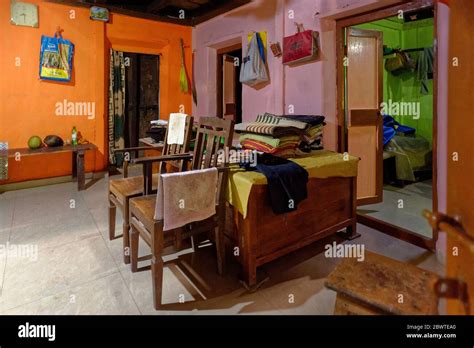 Interior of living room of village house Stock Photo - Alamy