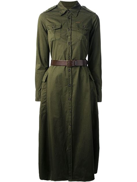 Lyst - Dsquared² Army Shirt Dress in Green