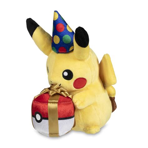 Birthday Pikachu Poké Plush - 9 In. | Pokémon Center Official Site