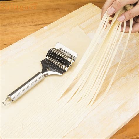 Saingace Kitchen Noodle Cutter Stainless Steel Spaghett Noodle Maker ...