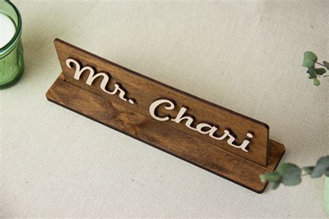 Wooden Name Plates, Rustic Plates, Desk Name Plates, Wood Signs For ...