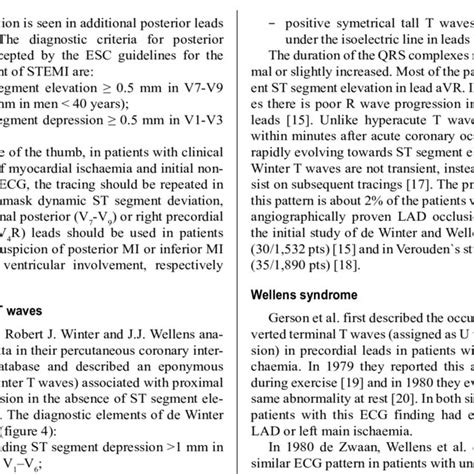 ECG fulfilling the criteria for posterior myocardial infarction ...