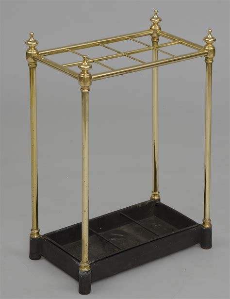 English Antique Brass Umbrella Stand, Circa 1860