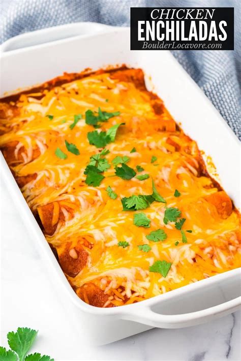 Hearty, filling Easy Chicken Enchiladas are packed with tender chicken ...