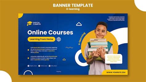 Free PSD | E-learning banner template