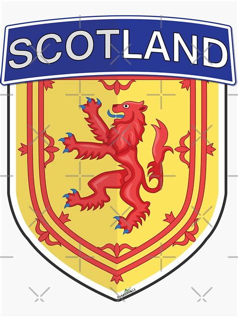 "SCOTLAND Royal Scottish Lion Rampant Flag Sticker Shield" Sticker for ...