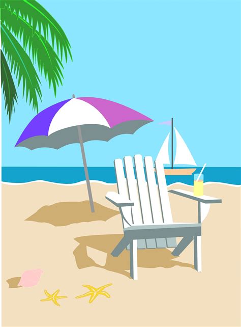 Beach Cliparts Backgrounds | Colorful and Fun Designs for Your Beach ...