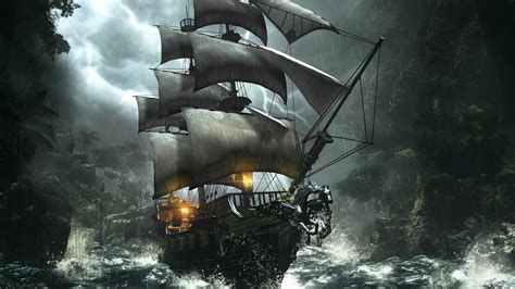 Ghost Pirate Ship Wallpaper - WallpaperSafari