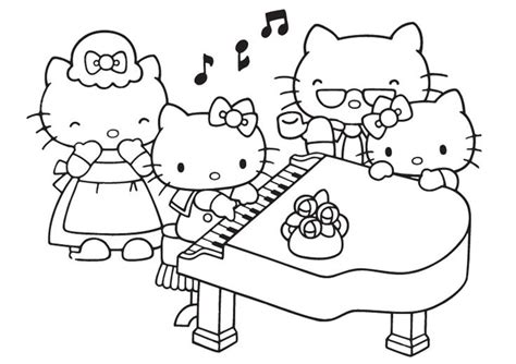 Piano Coloring Pages - Best Coloring Pages For Kids | Hello kitty ...