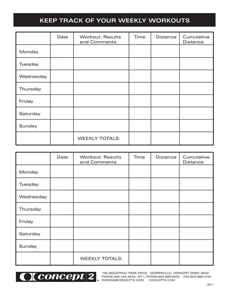 Personal Training Plan Template