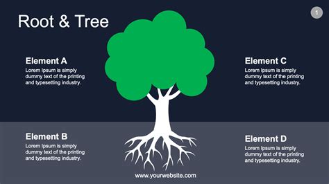 Creative Tree Diagram PowerPoint Template Free Download | Just Free Slide