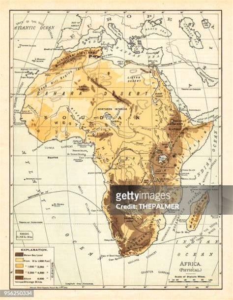 Physical Map Of North Africa Photos and Premium High Res Pictures ...