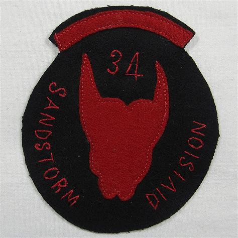 Large WWI 34th Infantry Sandstorm Division Patch – Griffin Militaria