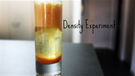 Density Experiment | Science for kids - YouTube