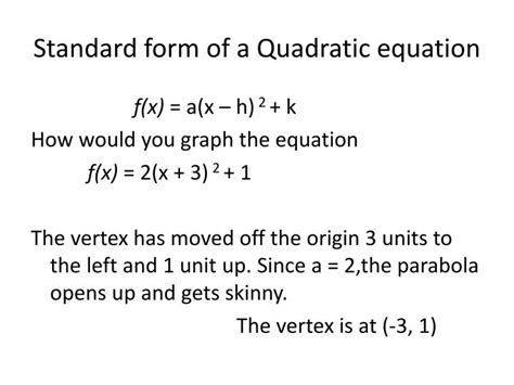 Standard Quadratic Formula / 6.5 quadratic formula & the discriminant ...