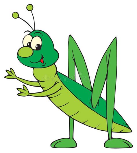 Grasshopper (vector clip-art). Vector clip-art / childrena€?s ...