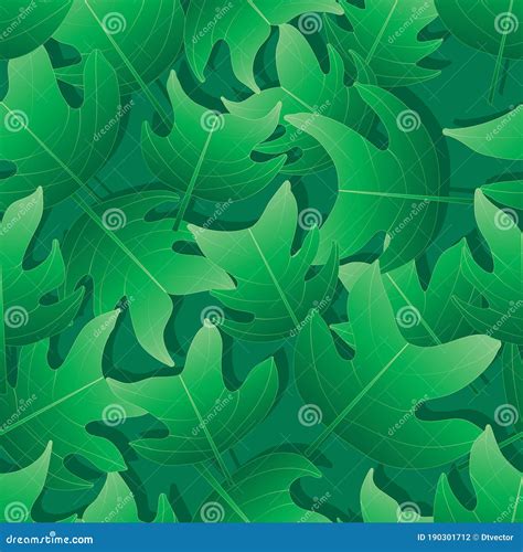 Tulip Tree Leaf only Seamless Pattern Stock Vector - Illustration of ...