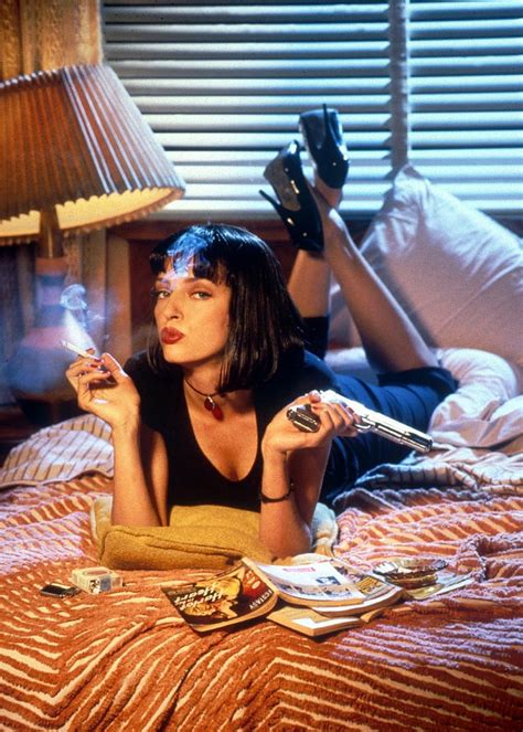 HD wallpaper: Mia Wallace, Uma Thurman, Pulp Fiction, vintage, poster ...