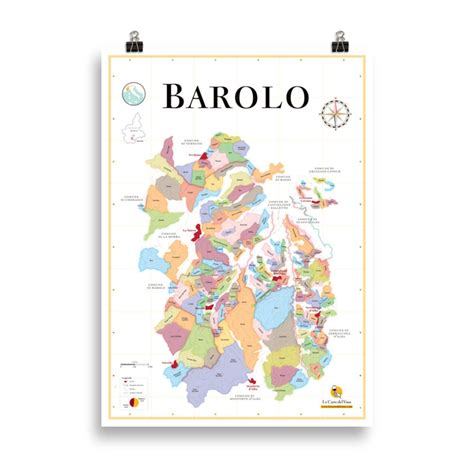 Barolo Wine Map Poster 50 X 70 Cm Decorative Idea for Wine Lovers - Etsy