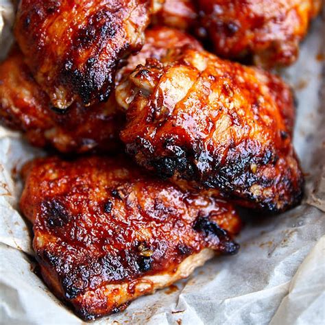 Baked BBQ Chicken Thighs - Craving Tasty