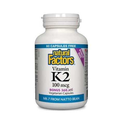 Natural Factors Vitamin K2 100 mcg | Durham Natural Foods – Durhamnatural