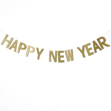 * HAPPY NEW YEAR Gold glitters letter banner