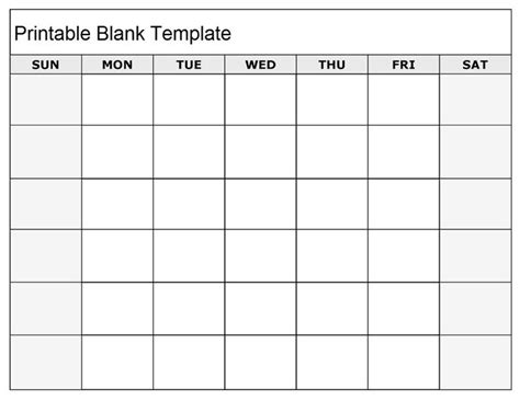 Free Printable Blank Calendar For Office and Word Template | Calender ...