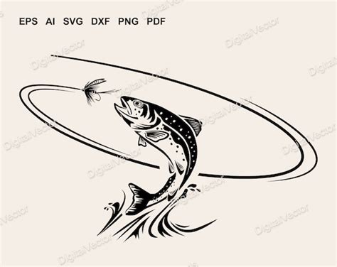 Trout Silhouette Clip Art