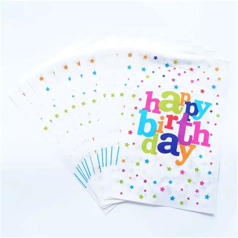 20pcs Plastic Candy Bag Birthday Theme Party Gift Bag Party Decor Loot ...