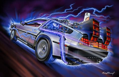 Back to the Future Delorean Time Machine Print - Etsy