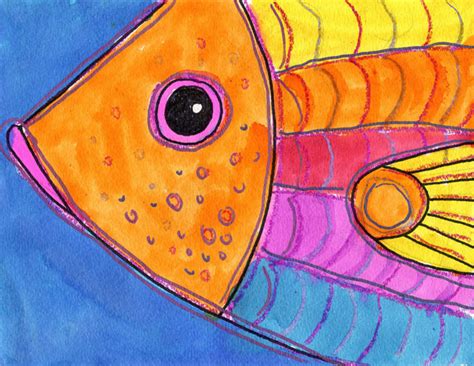 How To Draw a Fish, Close Up · Art Projects for Kids