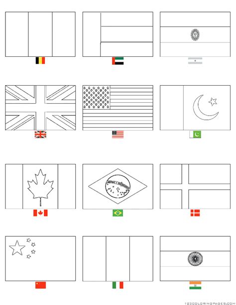 Printable Flags Of The World To Color