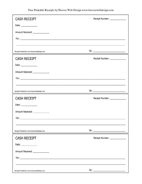 Free Printable Receipt Templates | Free Printable Cash Receipts Forms