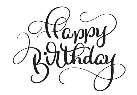 Happy Birthday Lettering Minimalist