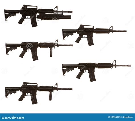 M4 Assault Rifle Variants stock image. Image of ar15 - 12554975