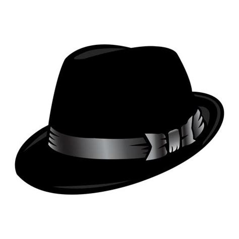 Vector illustration black fedora hat 554263 Vector Art at Vecteezy